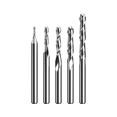 Double-flute ball end mill (for metal use)