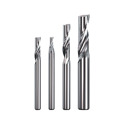 Single-flute spiral end mill (for non-metallic use)