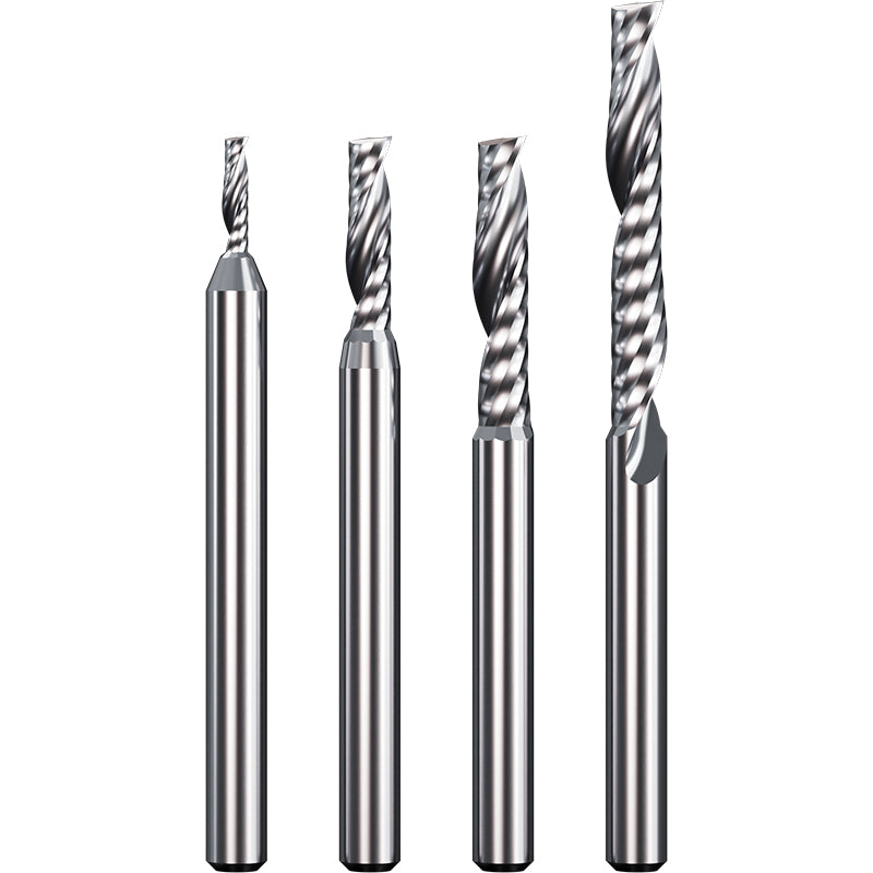 Single-flute spiral end mill (for non-metallic use)