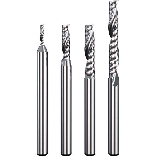 Single-flute spiral end mill (for non-metallic use)