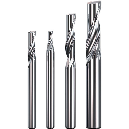 Single-flute spiral end mill (for metal use)